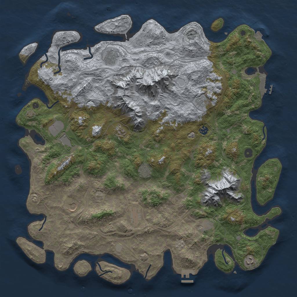 Rust Map: Procedural Map, Size: 5000, Seed: 12319263, 19 Monuments