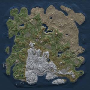 Thumbnail Rust Map: Procedural Map, Size: 4500, Seed: 153395745, 17 Monuments