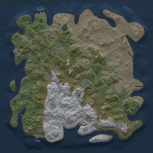 Thumbnail Rust Map: Procedural Map, Size: 4500, Seed: 153395745, 19 Monuments