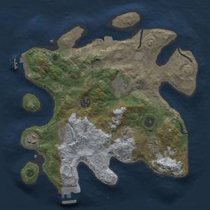 Thumbnail Rust Map: Procedural Map, Size: 3000, Seed: 639820262, 13 Monuments