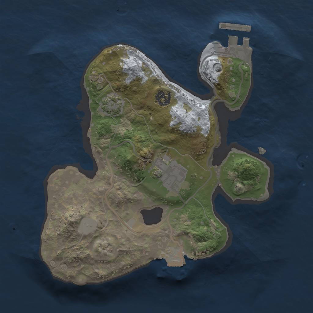 Rust Map: Procedural Map, Size: 2000, Seed: 513309635, 6 Monuments