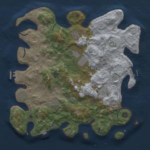 Thumbnail Rust Map: Procedural Map, Size: 4000, Seed: 282810893, 18 Monuments