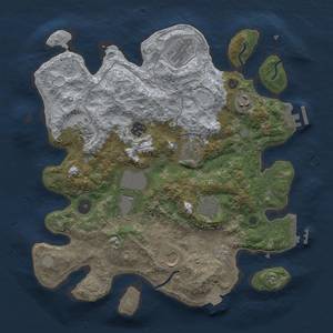 Thumbnail Rust Map: Procedural Map, Size: 3500, Seed: 1276711759, 17 Monuments