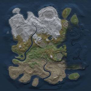 Thumbnail Rust Map: Procedural Map, Size: 3500, Seed: 1276711759, 14 Monuments