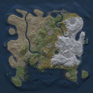 Thumbnail Rust Map: Procedural Map, Size: 3750, Seed: 748839, 16 Monuments