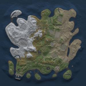 Thumbnail Rust Map: Procedural Map, Size: 3500, Seed: 2109564900, 16 Monuments