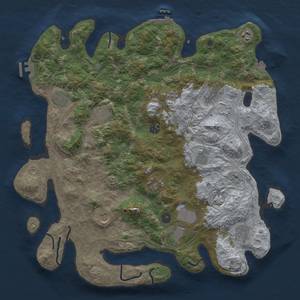 Thumbnail Rust Map: Procedural Map, Size: 4250, Seed: 247381479, 19 Monuments