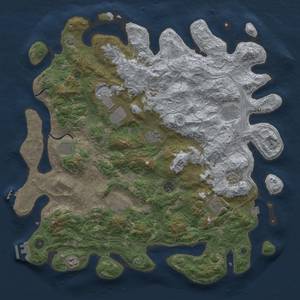 Thumbnail Rust Map: Procedural Map, Size: 4500, Seed: 5353536, 18 Monuments