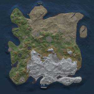 Thumbnail Rust Map: Procedural Map, Size: 3450, Seed: 97899847, 16 Monuments