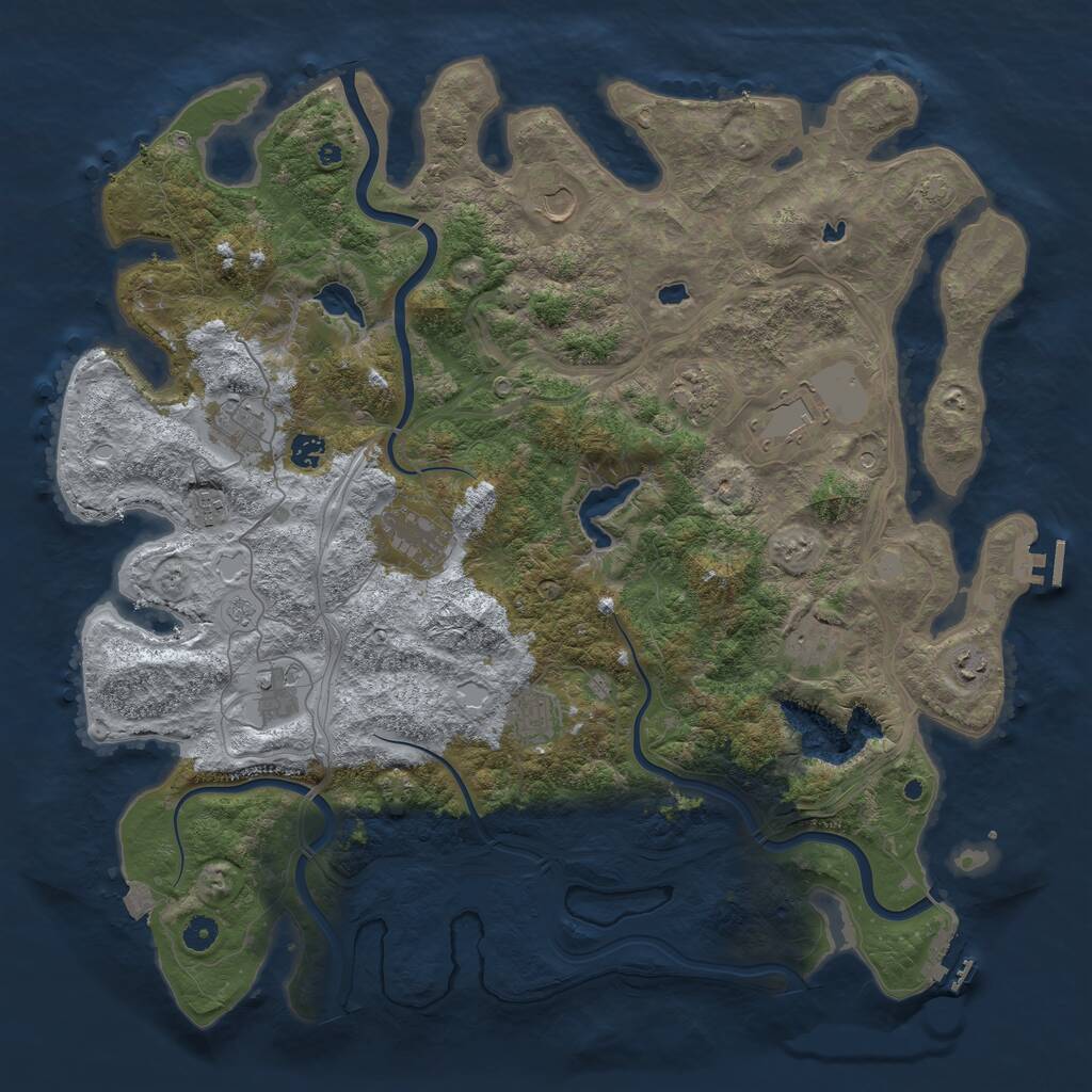 Rust Map: Procedural Map, Size: 4750, Seed: 76, 17 Monuments