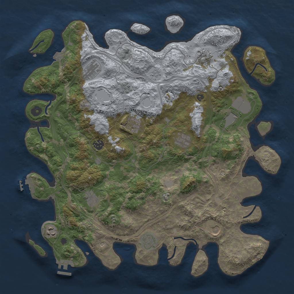 Rust Map: Procedural Map, Size: 4250, Seed: 943780, 19 Monuments