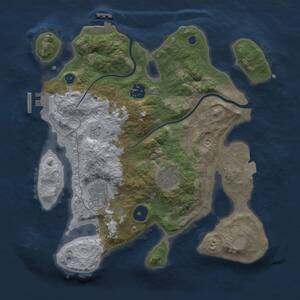 Thumbnail Rust Map: Procedural Map, Size: 3000, Seed: 238265456, 8 Monuments