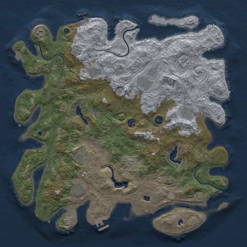 Rust Map: Procedural Map, Size: 4500, Seed: 76070424, 15 Monuments