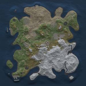 Thumbnail Rust Map: Procedural Map, Size: 3500, Seed: 41081698, 16 Monuments