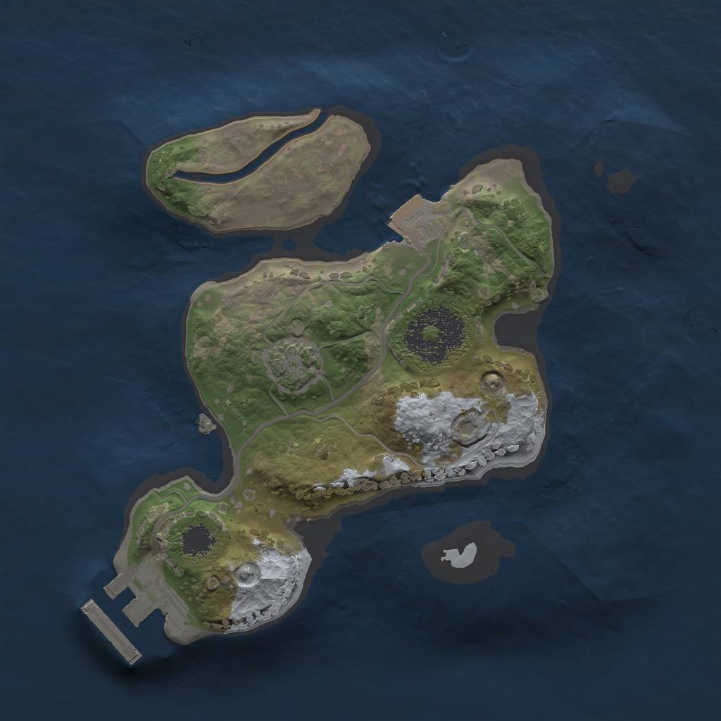 Rust Map: Procedural Map, Size: 1900, Seed: 9, 5 Monuments