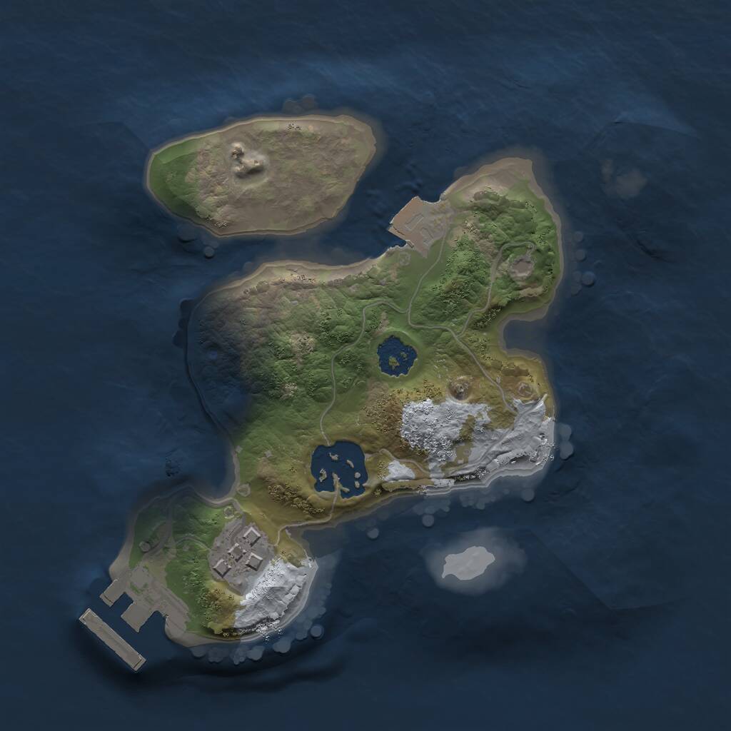 Rust Map: Procedural Map, Size: 1900, Seed: 9, 4 Monuments