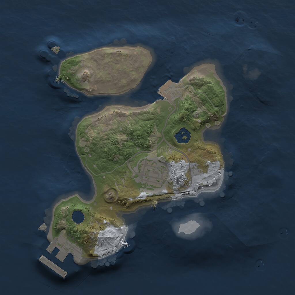 Rust Map: Procedural Map, Size: 1900, Seed: 9, 3 Monuments