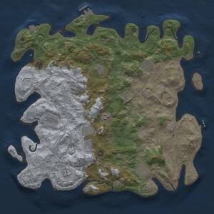 Thumbnail Rust Map: Procedural Map, Size: 4500, Seed: 20240704, 17 Monuments