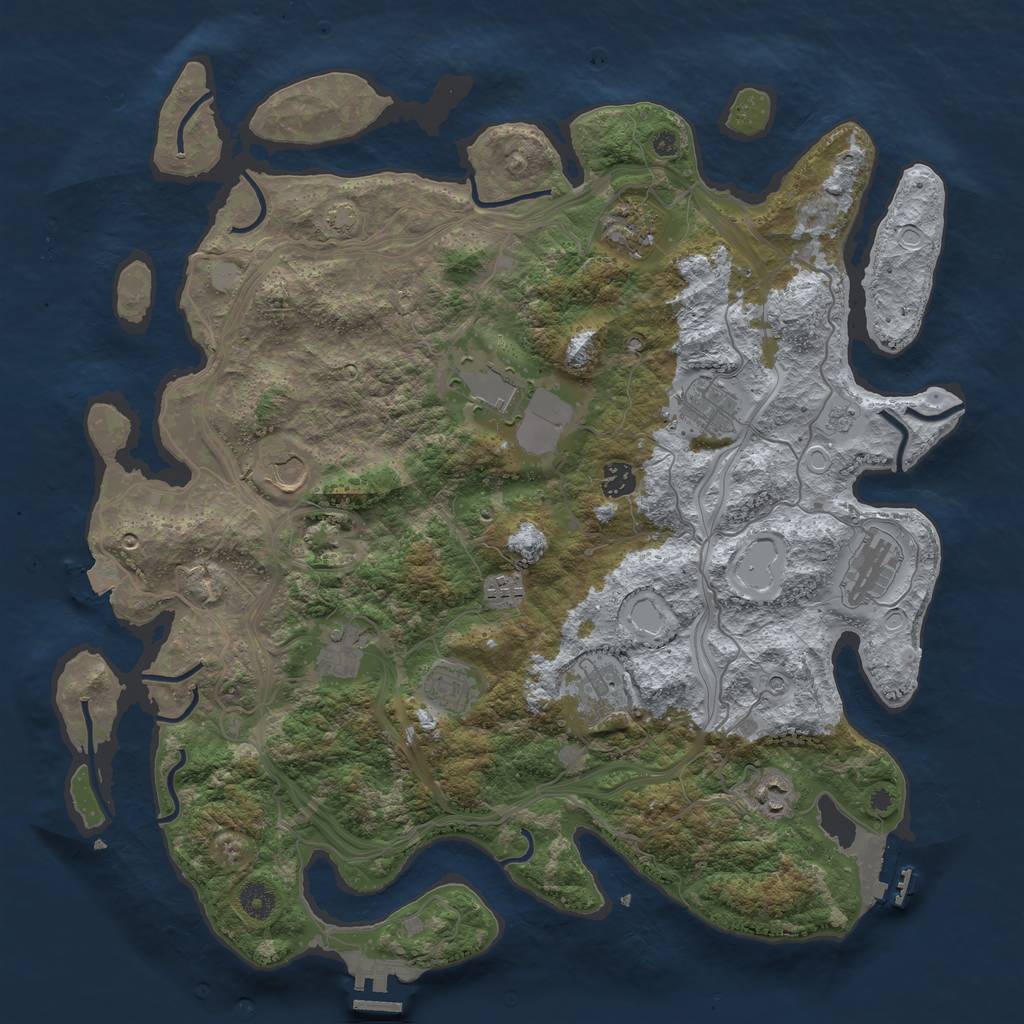 Rust Map: Procedural Map, Size: 4250, Seed: 131677900, 19 Monuments