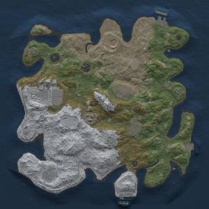 Thumbnail Rust Map: Procedural Map, Size: 3500, Seed: 870867723, 16 Monuments