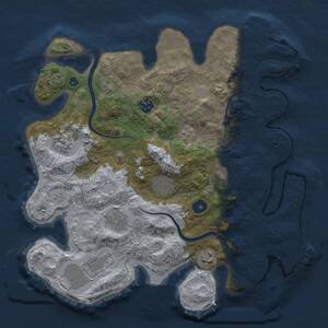 Thumbnail Rust Map: Procedural Map, Size: 3500, Seed: 870867723, 14 Monuments