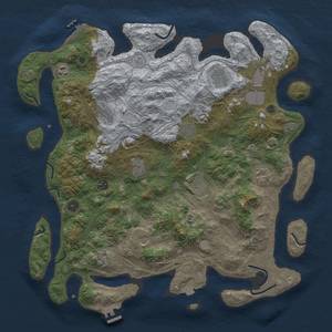 Thumbnail Rust Map: Procedural Map, Size: 4500, Seed: 2053859374, 19 Monuments