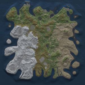 Thumbnail Rust Map: Procedural Map, Size: 4000, Seed: 2035233428, 18 Monuments