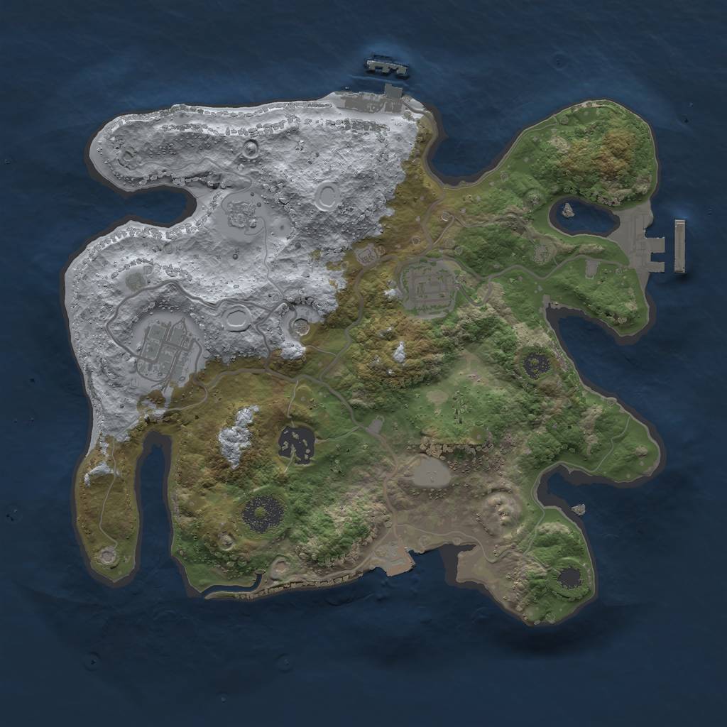 Rust Map: Procedural Map, Size: 2800, Seed: 227227, 10 Monuments