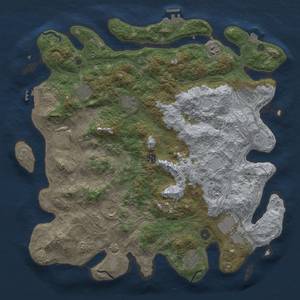 Thumbnail Rust Map: Procedural Map, Size: 4500, Seed: 448053038, 19 Monuments