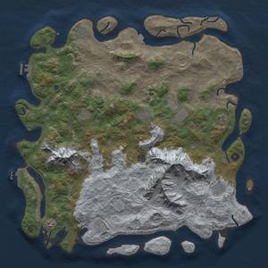 Thumbnail Rust Map: Procedural Map, Size: 5000, Seed: 48287399, 19 Monuments