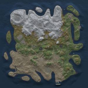 Thumbnail Rust Map: Procedural Map, Size: 4000, Seed: 2050644115, 18 Monuments