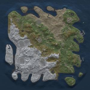 Thumbnail Rust Map: Procedural Map, Size: 4000, Seed: 994490675, 18 Monuments