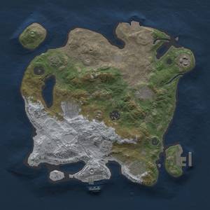 Thumbnail Rust Map: Procedural Map, Size: 3000, Seed: 1024220978, 14 Monuments