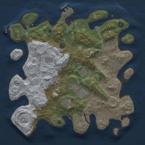 Thumbnail Rust Map: Procedural Map, Size: 3900, Seed: 41346772, 19 Monuments