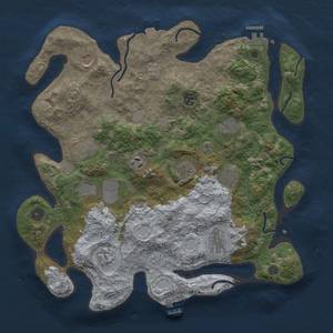 Thumbnail Rust Map: Procedural Map, Size: 3850, Seed: 94808913, 19 Monuments