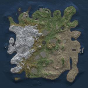 Thumbnail Rust Map: Procedural Map, Size: 3500, Seed: 2146546485, 17 Monuments