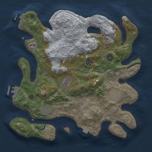 Thumbnail Rust Map: Procedural Map, Size: 3300, Seed: 358313591, 14 Monuments