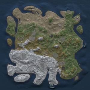 Thumbnail Rust Map: Procedural Map, Size: 4000, Seed: 740996307, 19 Monuments