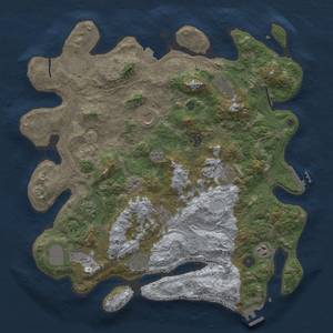 Thumbnail Rust Map: Procedural Map, Size: 4250, Seed: 377687080, 19 Monuments