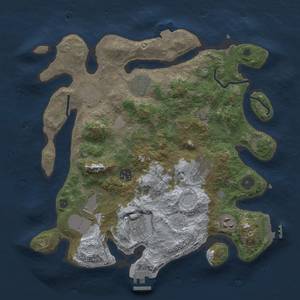 Thumbnail Rust Map: Procedural Map, Size: 3500, Seed: 5687987, 15 Monuments