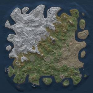 Thumbnail Rust Map: Procedural Map, Size: 4500, Seed: 1955509974, 19 Monuments