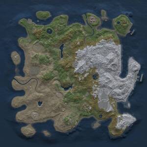 Thumbnail Rust Map: Procedural Map, Size: 4000, Seed: 562802657, 13 Monuments