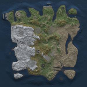 Thumbnail Rust Map: Procedural Map, Size: 3500, Seed: 614421001, 16 Monuments