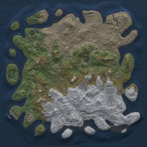 Thumbnail Rust Map: Procedural Map, Size: 4500, Seed: 652906786, 17 Monuments