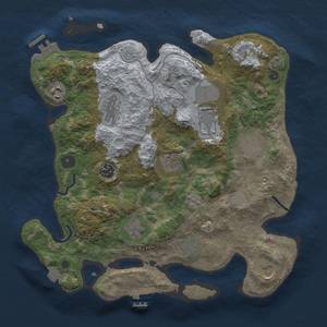 Thumbnail Rust Map: Procedural Map, Size: 3500, Seed: 768818133, 18 Monuments