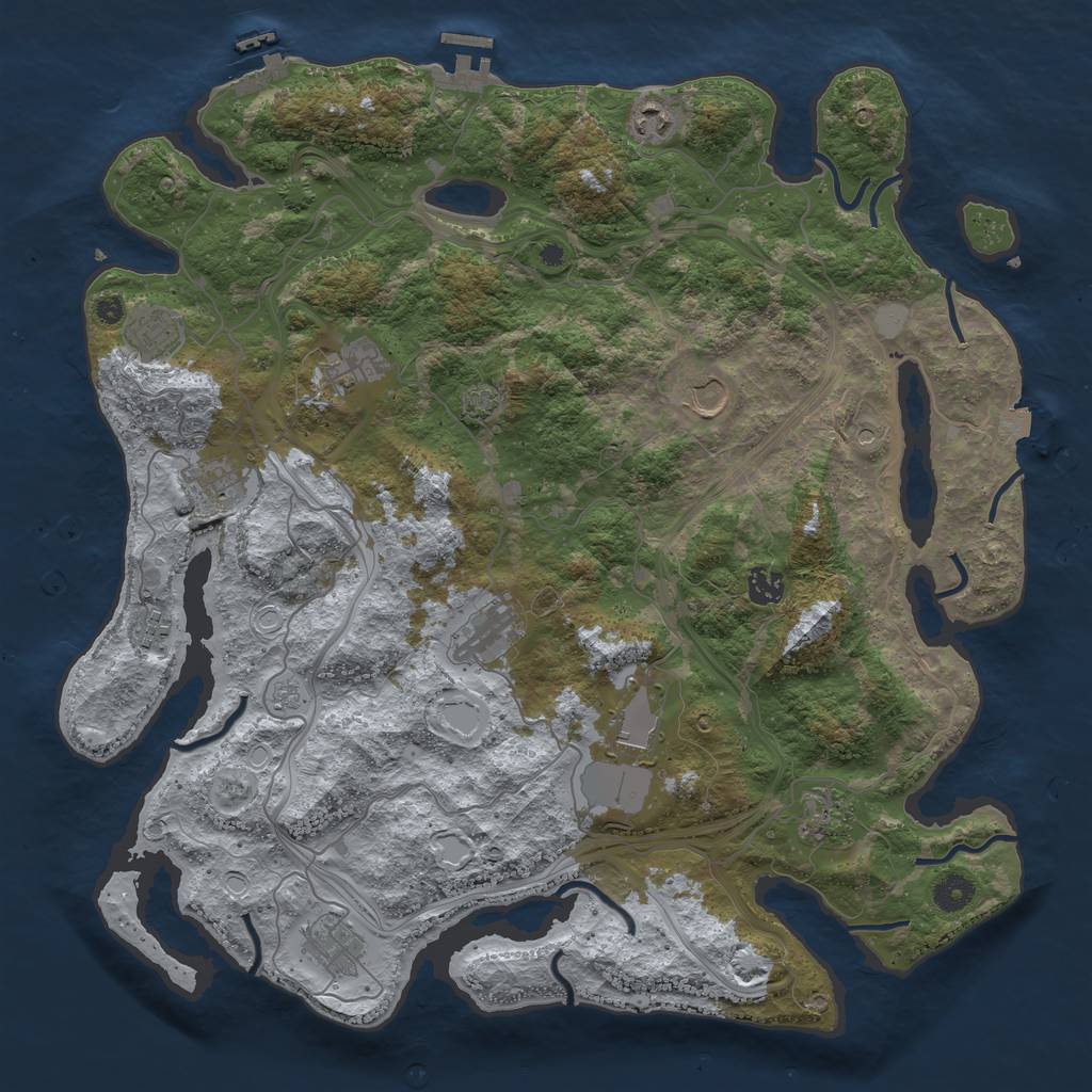 Rust Map: Procedural Map, Size: 4250, Seed: 152753795, 19 Monuments
