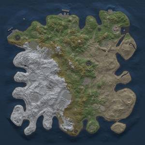 Thumbnail Rust Map: Procedural Map, Size: 4000, Seed: 475342314, 19 Monuments