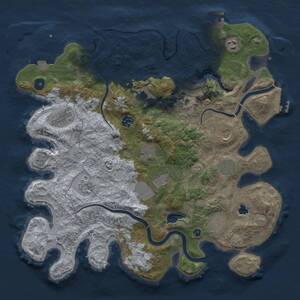 Thumbnail Rust Map: Procedural Map, Size: 4000, Seed: 475342314, 17 Monuments