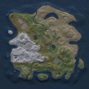 Thumbnail Rust Map: Procedural Map, Size: 3500, Seed: 1886227611, 12 Monuments