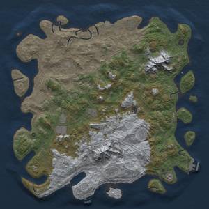 Thumbnail Rust Map: Procedural Map, Size: 5000, Seed: 665213, 19 Monuments